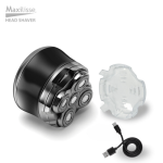 Maxilisse Razor - 5-Blade Rotary Shaver with Flexible Floating Head, Sensi-Shave Comfort Shaving Feature, Wireless Lithium-Ion Battery, Non-Irritating to Skin